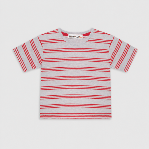 Tricou Stripe Rosu Baieti - imagine 2