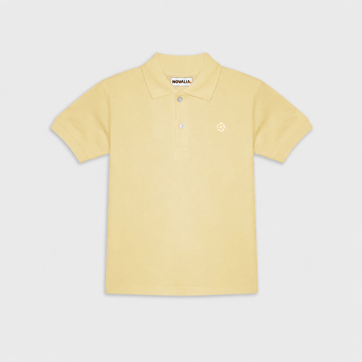 Tricou Polo Simple Galben Baieti - imagine 3