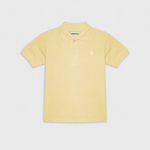 Tricou Polo Simple Galben Baieti - imagine 3