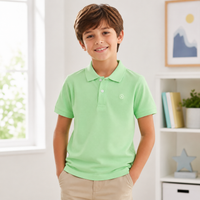 Tricou Polo Simple Verde Baieti