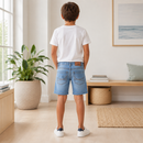 Blugi Scurti Baieti Essential Light Denim - imagine 2