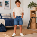 Blugi Scurti Baieti Essential Dark Denim