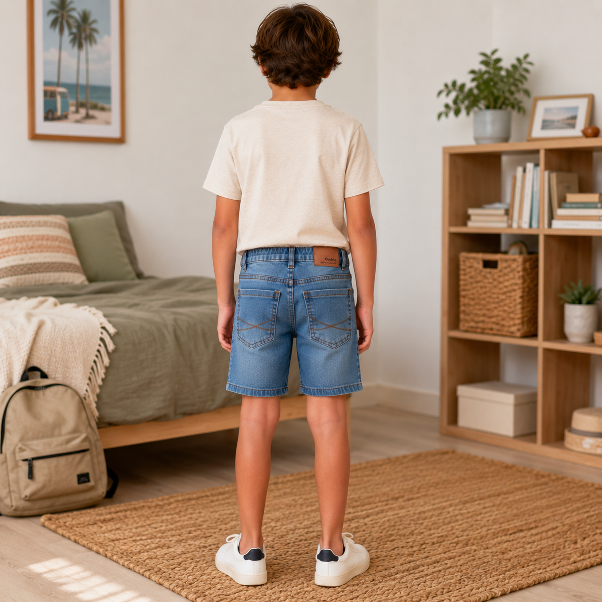 Blugi Scurti Baieti Essential Dark Denim