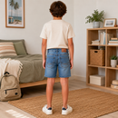 Blugi Scurti Baieti Essential Dark Denim - imagine 2