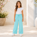 Pantaloni Fete Wide Menta