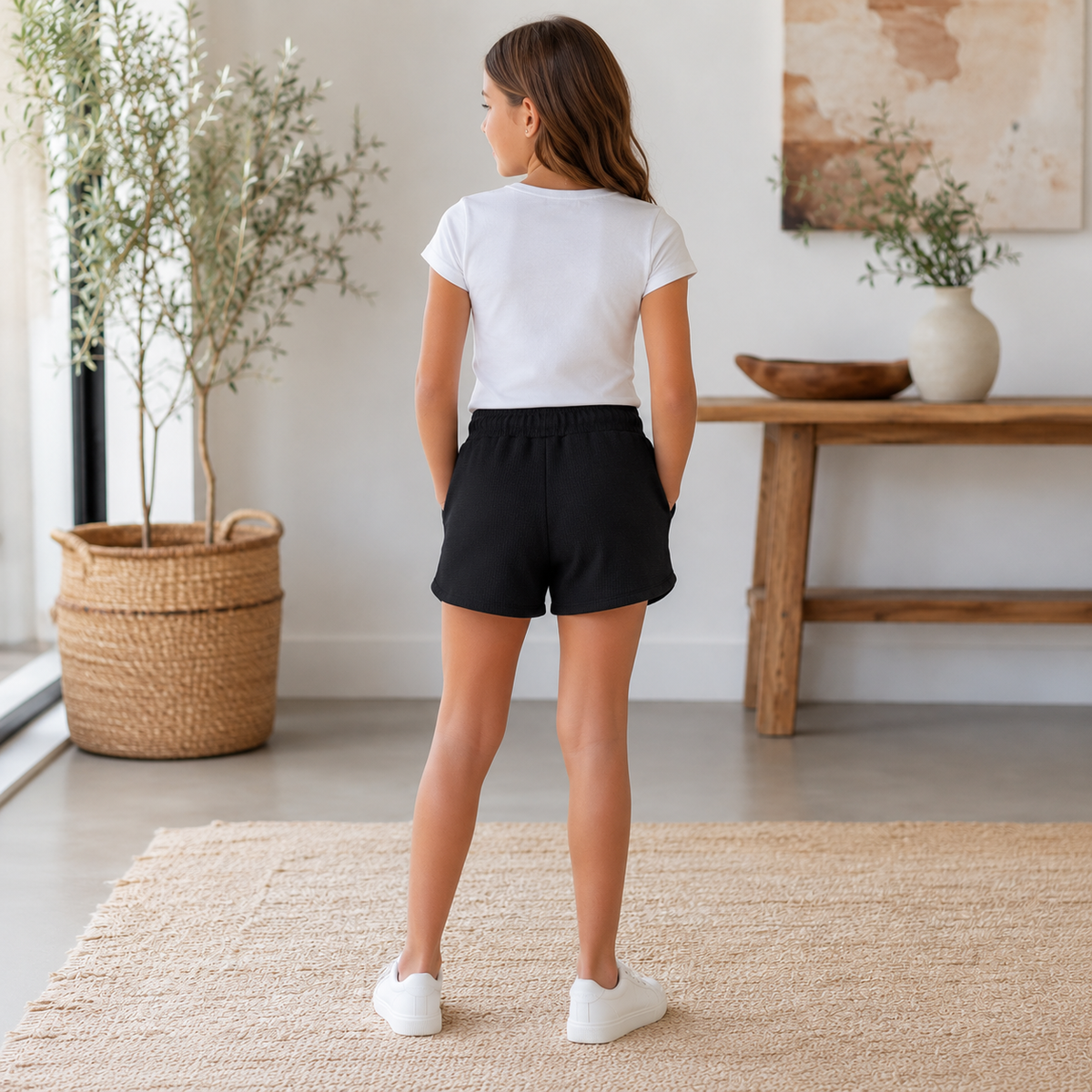 Pantaloni Scurti Fete Sweet Heart Negru