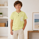 Tricou Baieti Palm Pocket Galben