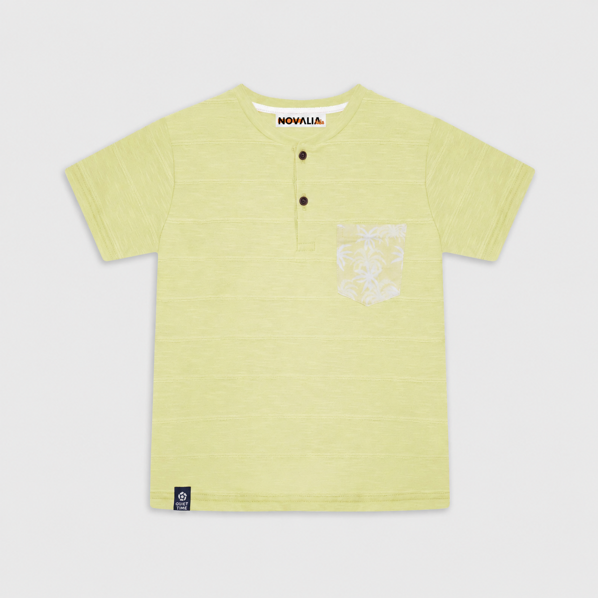 Tricou Baieti Palm Pocket Galben - imagine 2