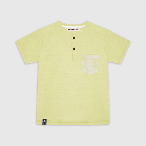 Tricou Baieti Palm Pocket Galben - imagine 2