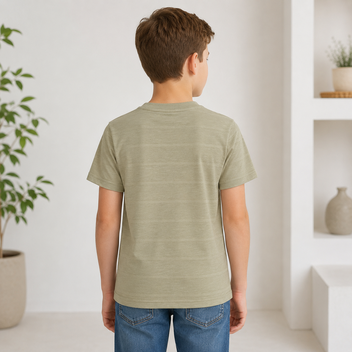 Tricou Baieti Palm Pocket Kaki