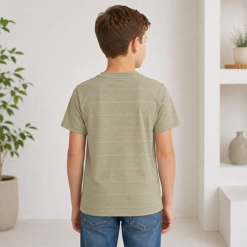 Tricou Baieti Palm Pocket Kaki - imagine 2