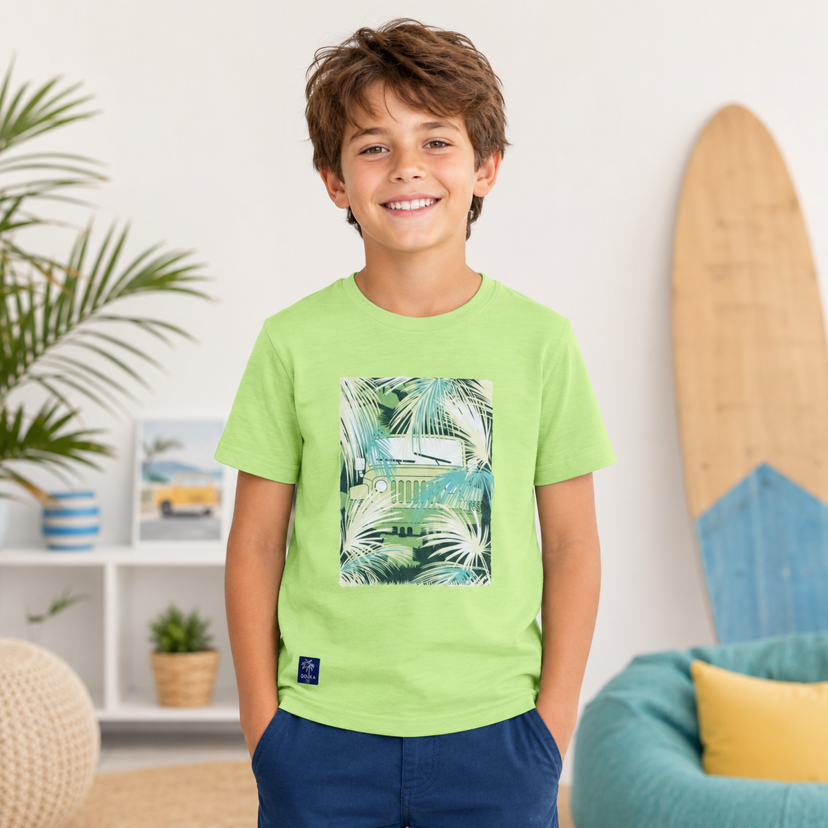 Tricou Baieti Palm Ride Verde