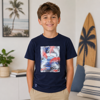 Tricou Baieti Palm Ride Bleumarin