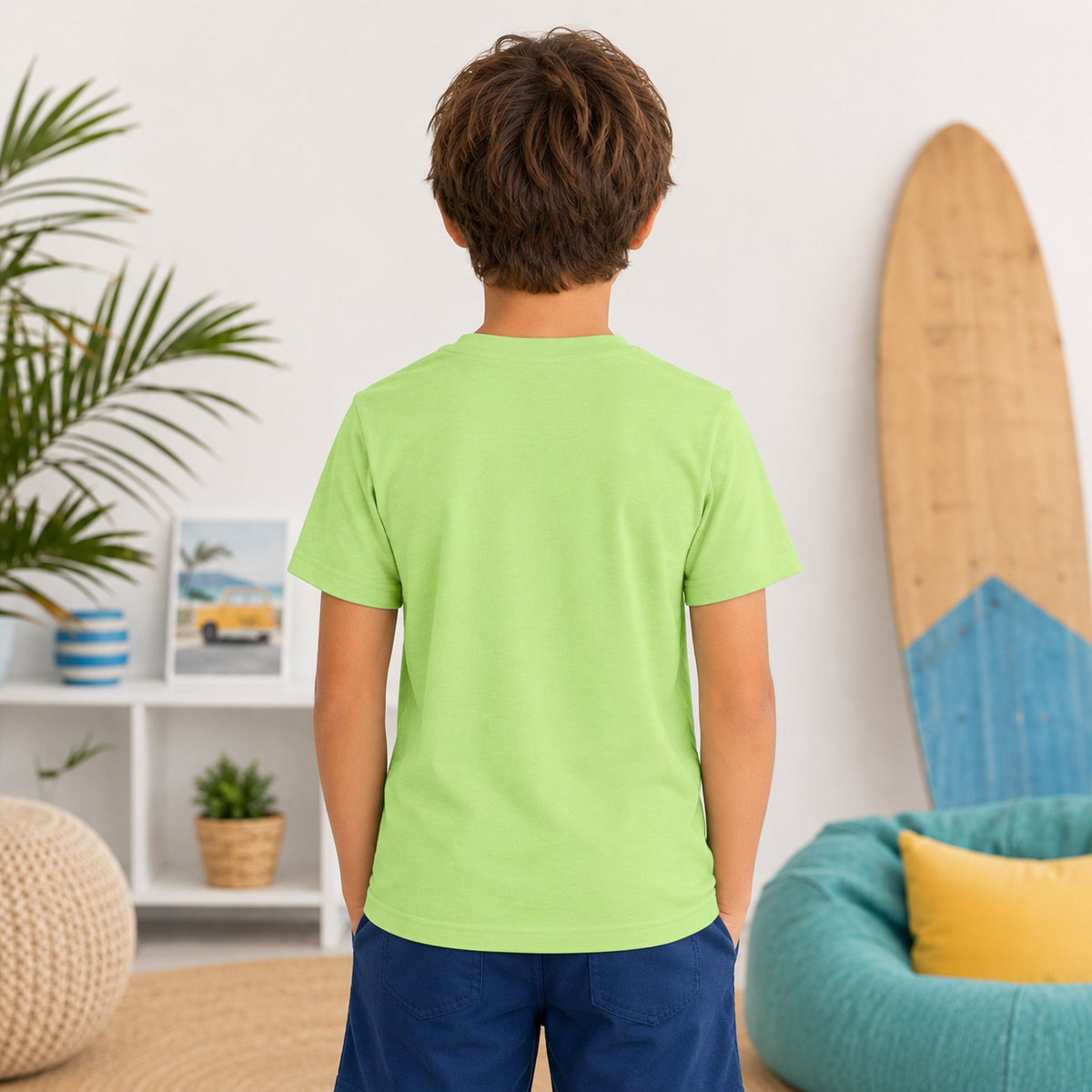 Tricou Baieti Palm Ride Verde - imagine 3