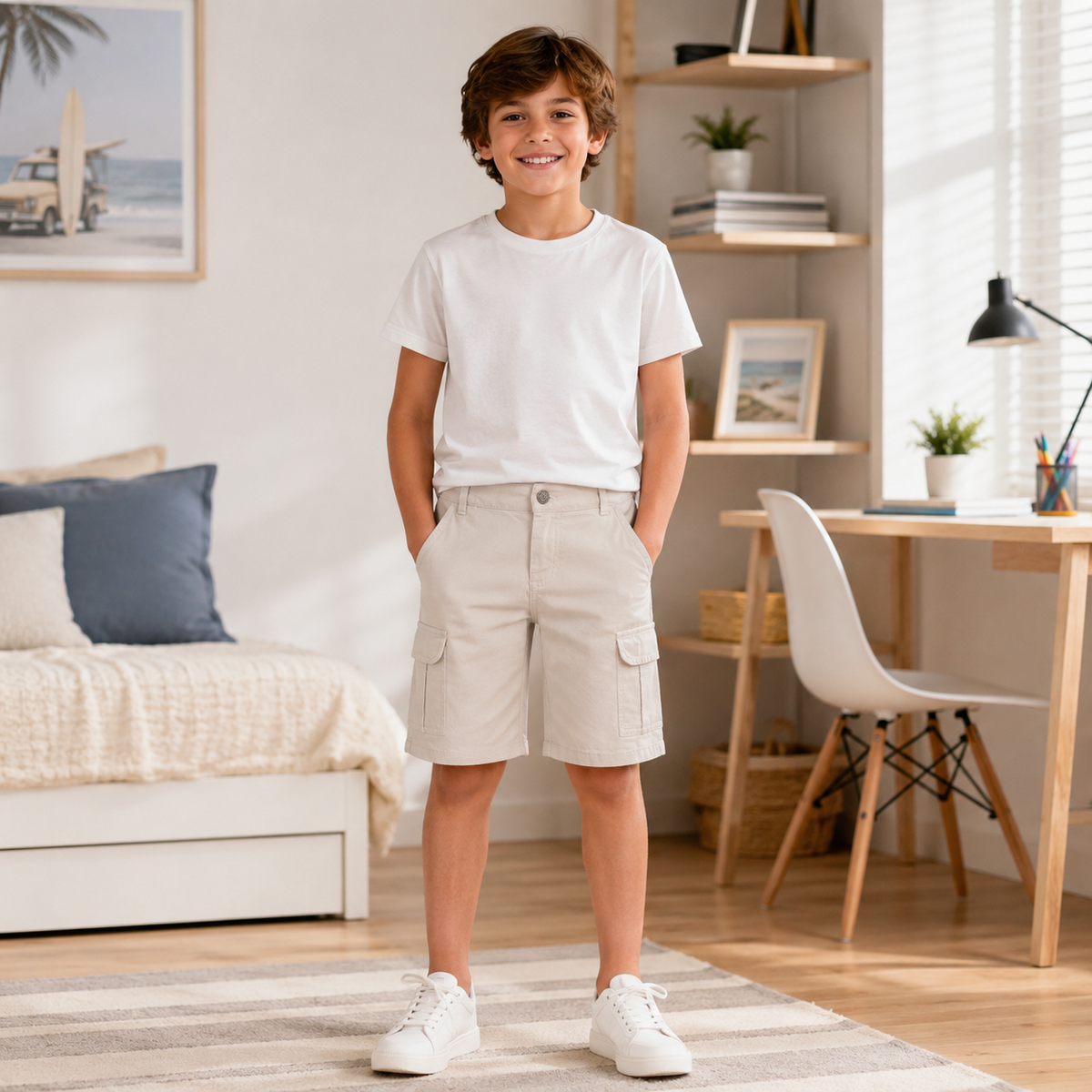 Pantaloni Scurti Baieti Ranger Bej
