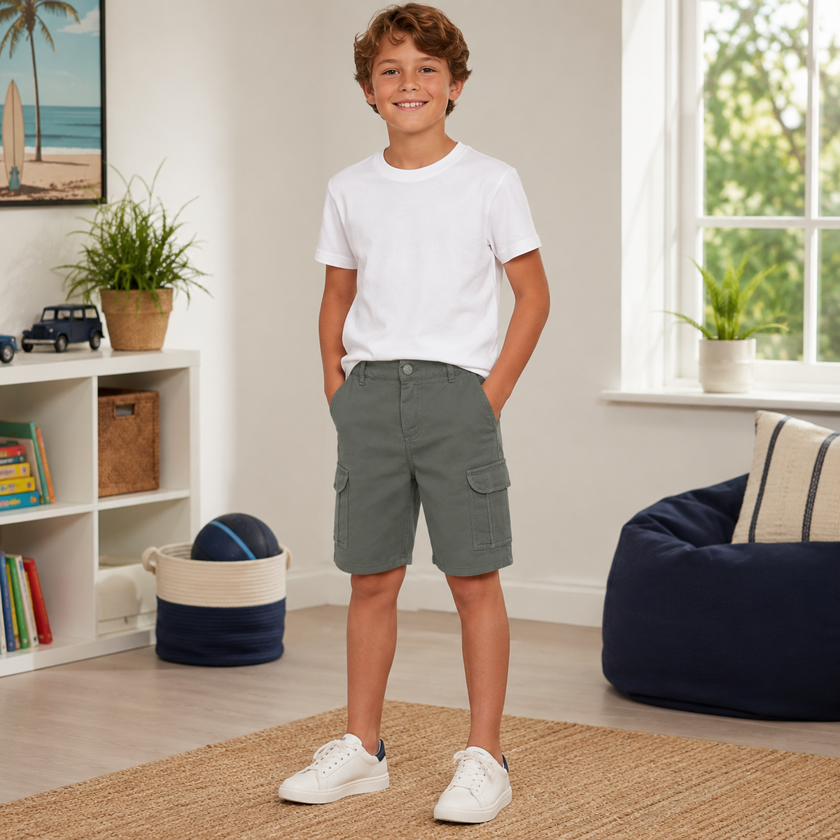 Pantaloni Scurti Baieti Ranger Kaki