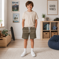 Pantaloni Scurti Baieti Tie Dye Olive