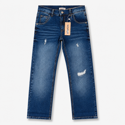 Blugi Baieti Rupti Dark Blue
