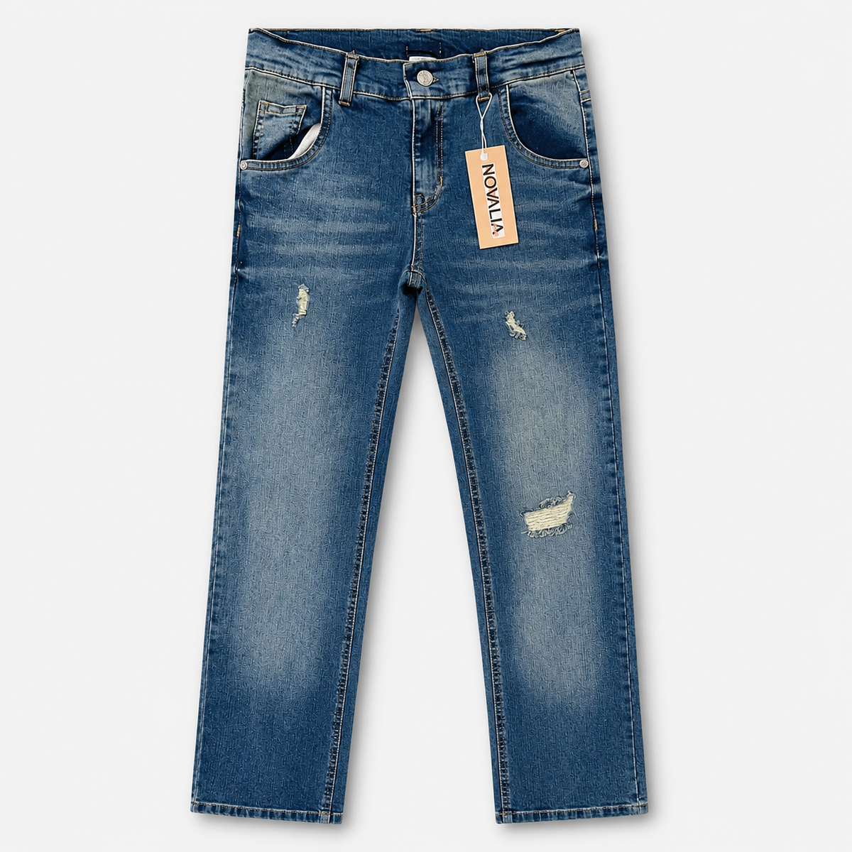 Blugi Baieti Rupti Light Blue
