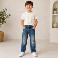 Blugi Baieti Rupti Light Blue