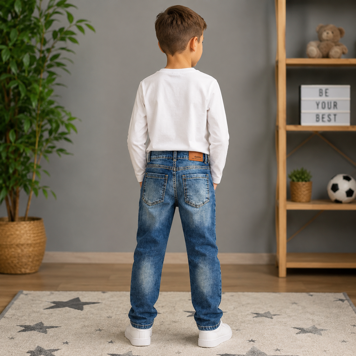 Blugi Baieti Rupti Light Blue