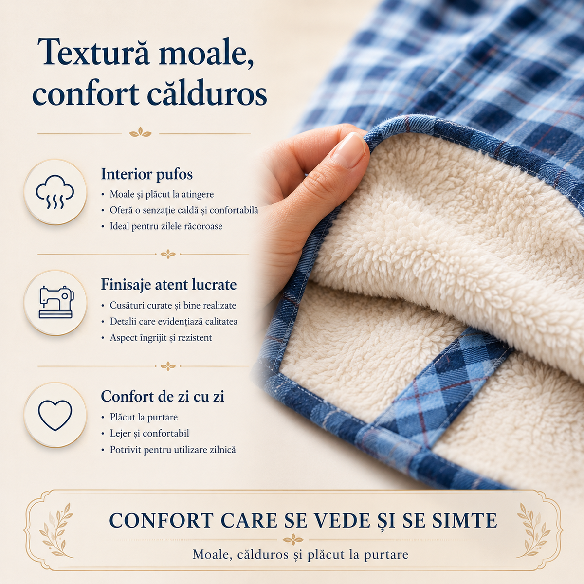 Camasa Căptușită Baieti Carouri Bleo