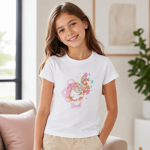 Tricou Fantasy Fete Alb
