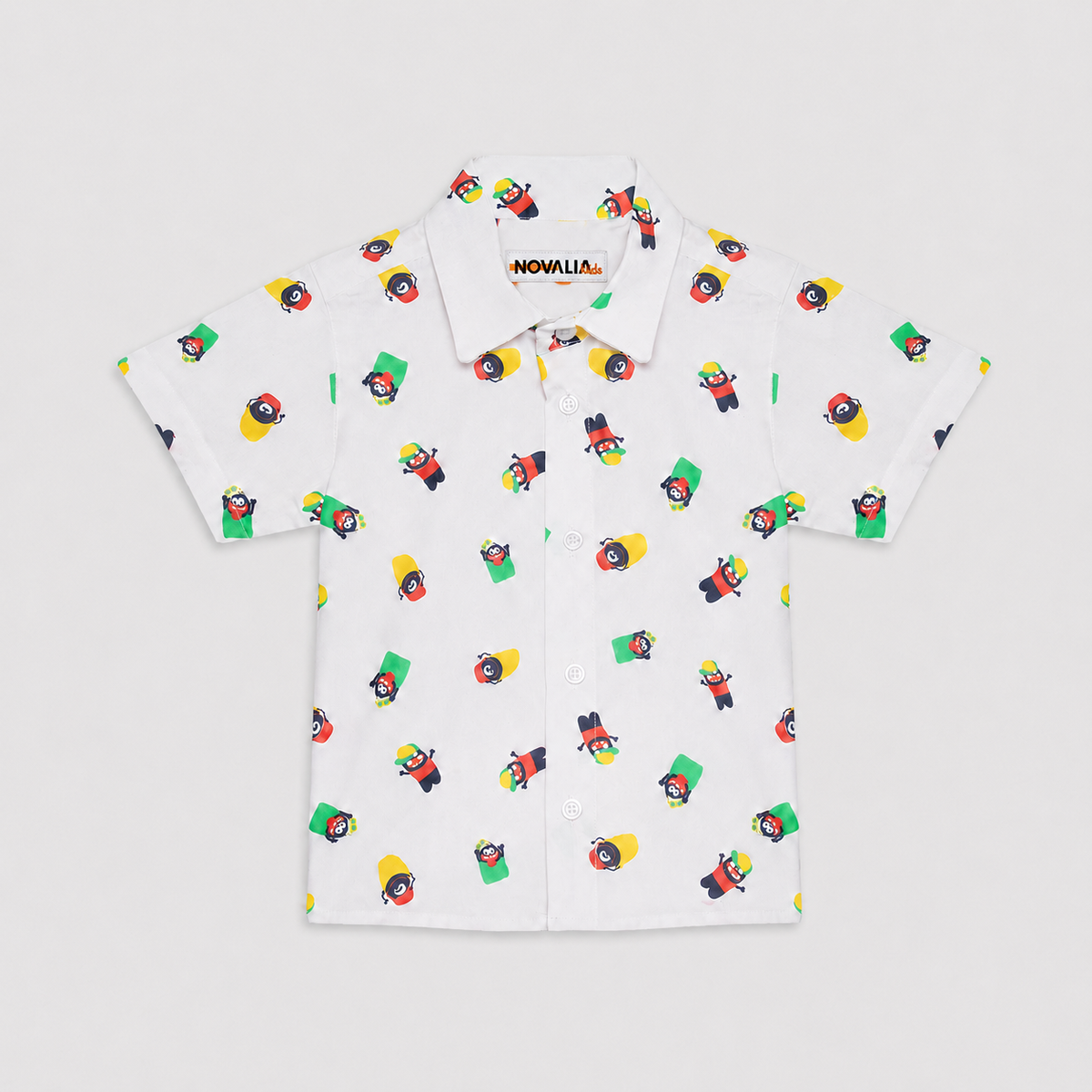 Camasa Baieti Green Print - imagine 3