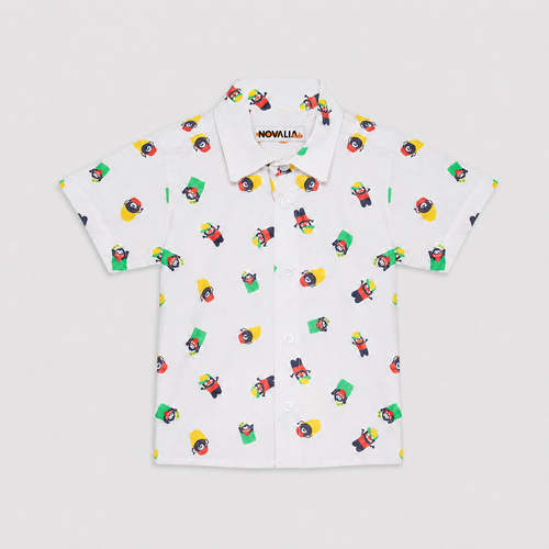 Camasa Baieti Green Print - imagine 3