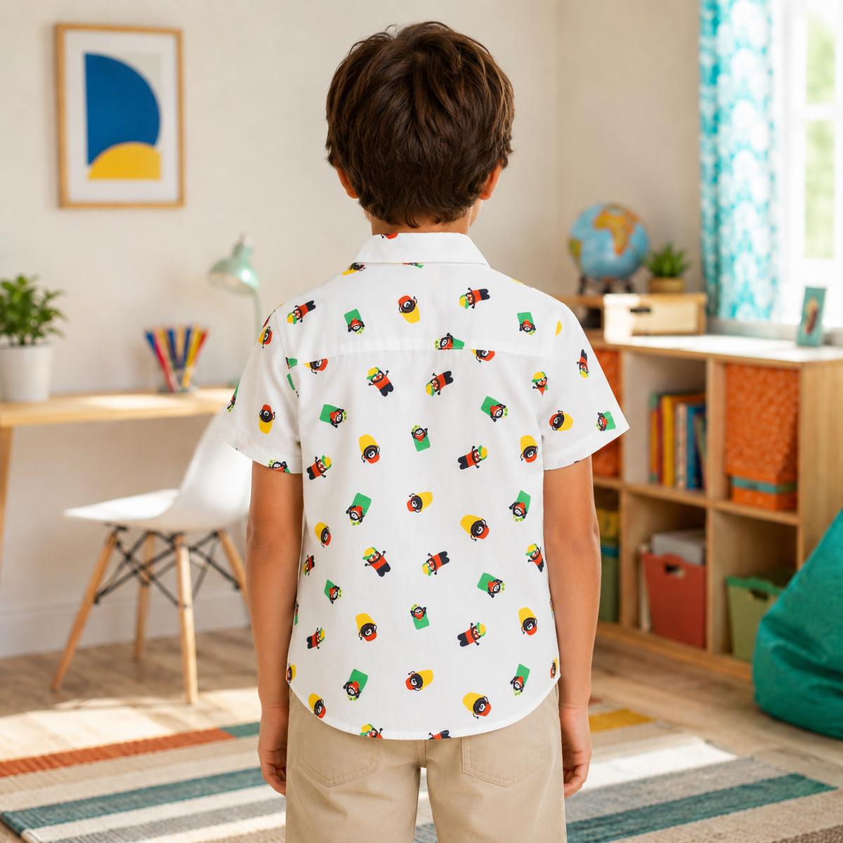 Camasa Baieti Green Print