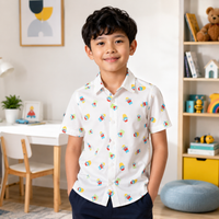 Camasa Baieti Sky Blue Print