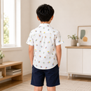Camasa Baieti Sky Blue Print - imagine 2