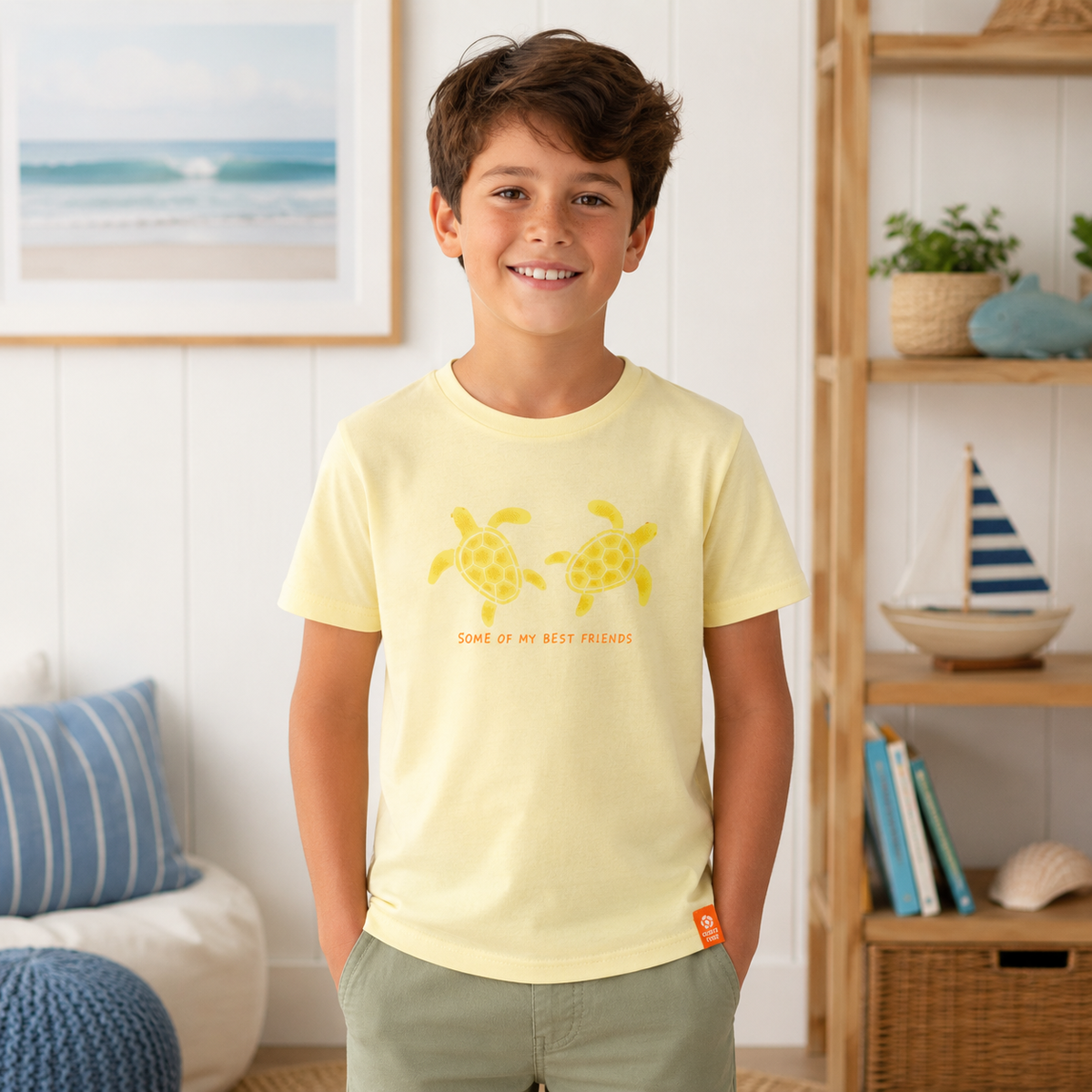 Tricou Best Friends Baieti Galben