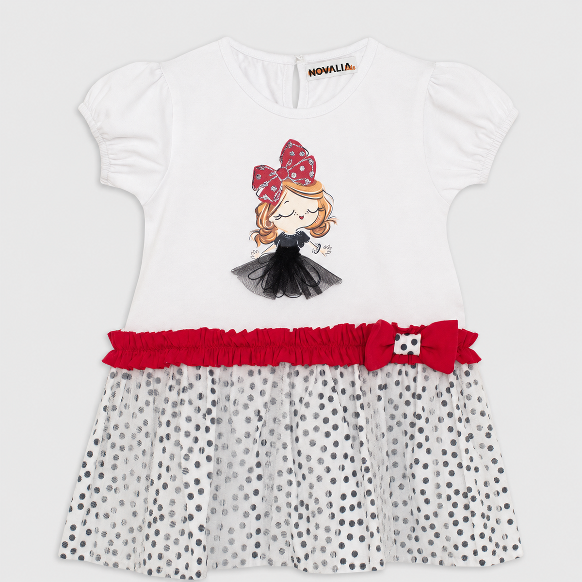 Rochie Cute Alb Fete - imagine 3