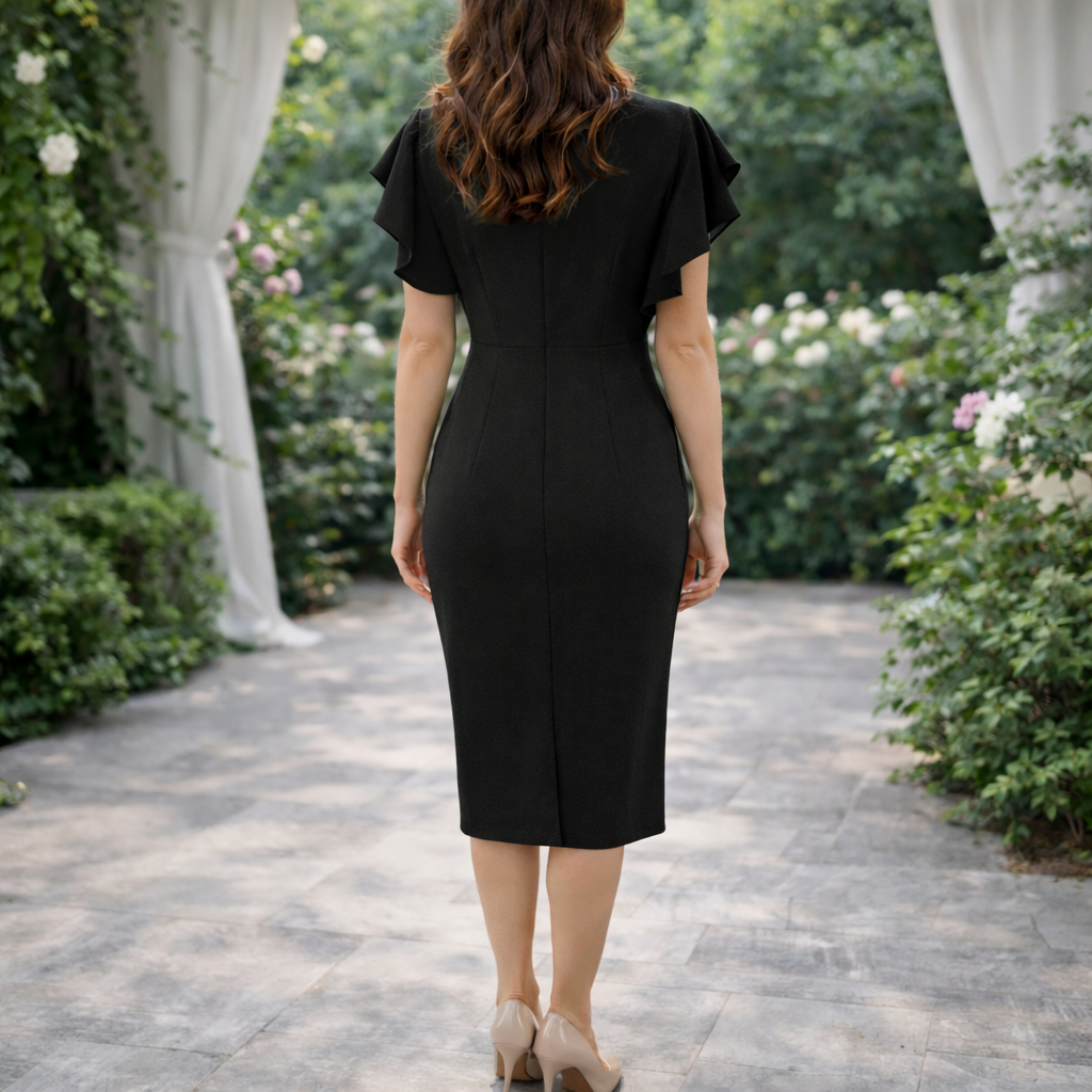 Rochie Eleganta Negru Lotus