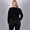 Bluza Negru din Catifea Mood - decolteu in V
