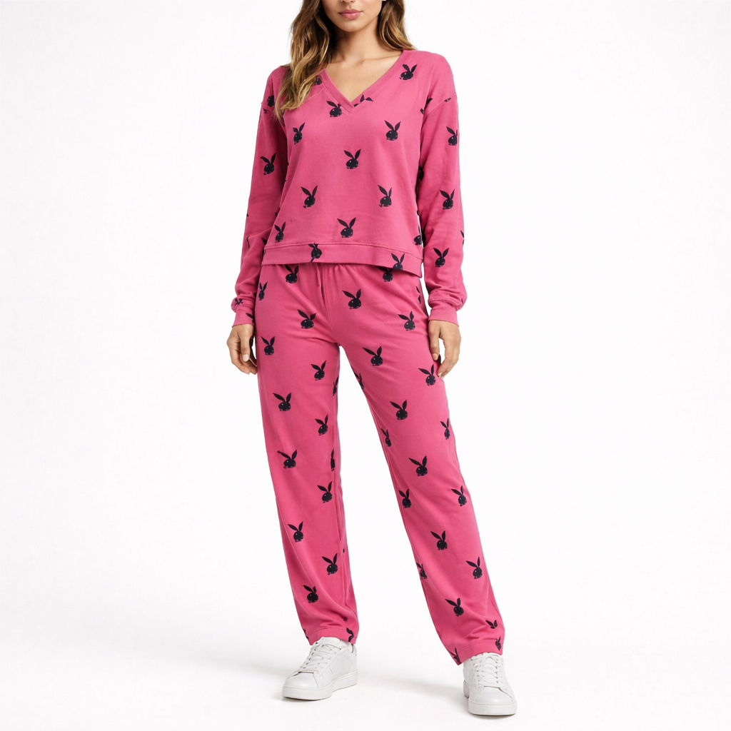 Trening Pink BUNNY din Catifea