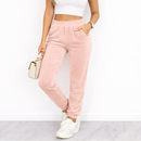 Pantaloni Roz Piersica Relax din Catifea