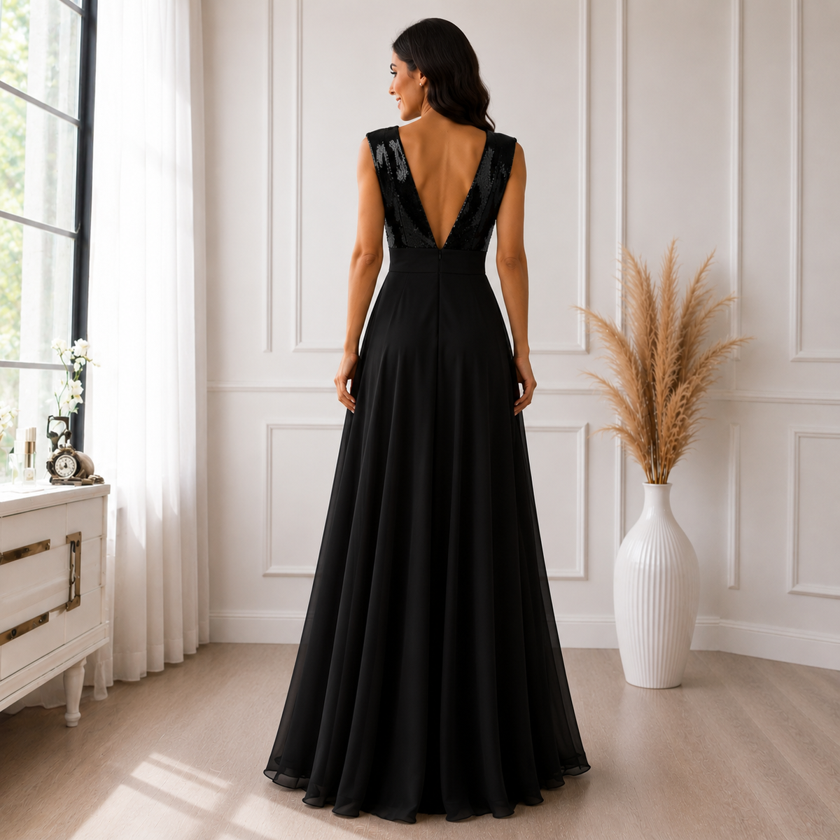 Rochie de Seara Neagra Aura