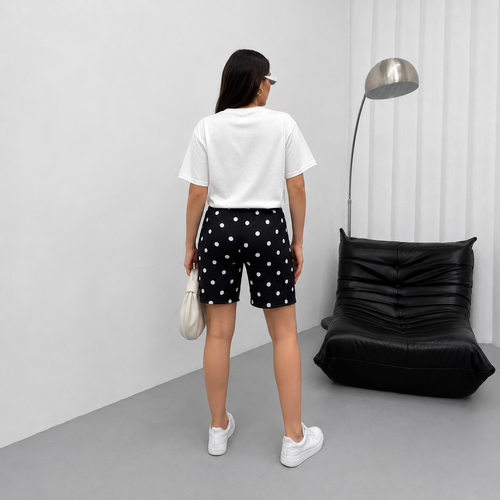 Compleu Alb/Negru din Bumbac Chic