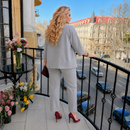 Compleu Tina Gri - sacou si pantaloni din stofa Barbi