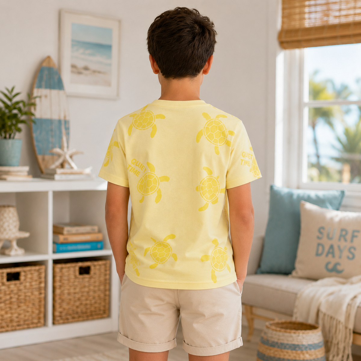 Tricou Turtle Baieti Galben