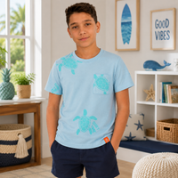 Tricou Turtle Baieti Bleo