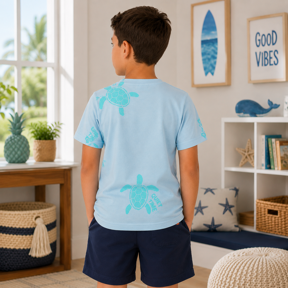 Tricou Turtle Baieti Bleo