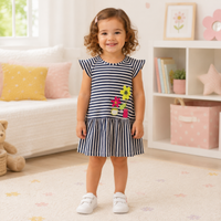 Rochie Fete Flowers Navy