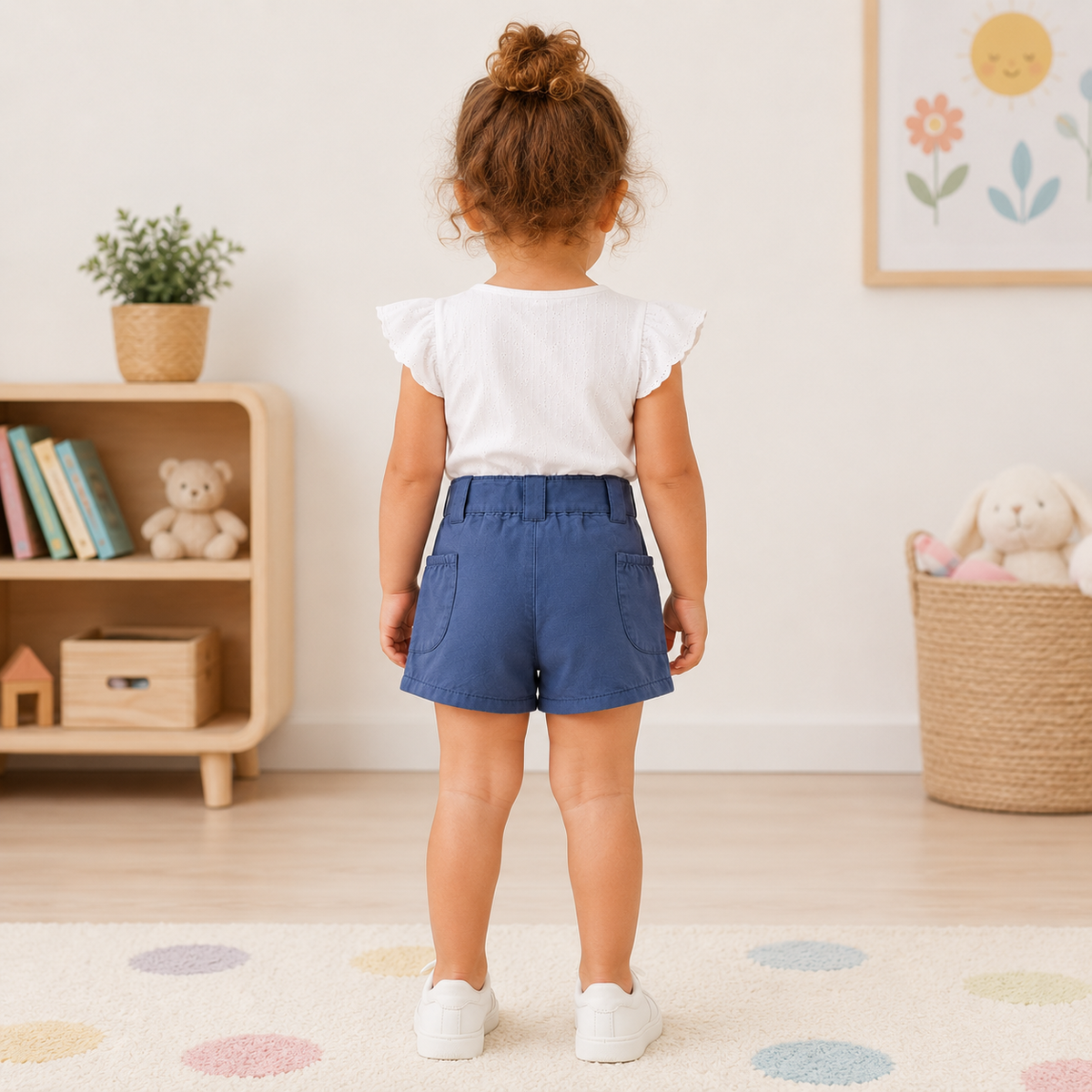 Pantaloni Scurti Fete Bee Indigo