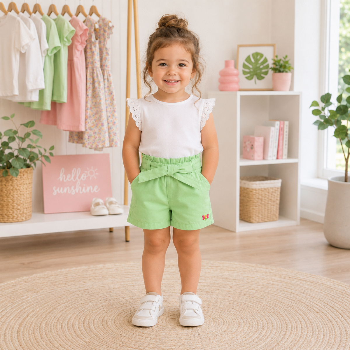 Pantaloni Scurti Fete Bee Menta