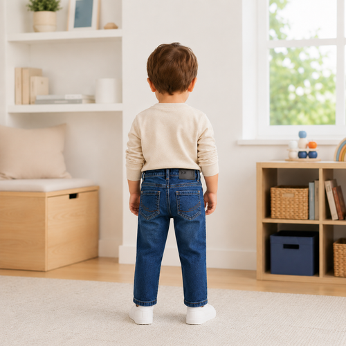 Blugi Baieti Crash Dark Denim - imagine 2