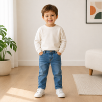 Blugi Baieti Crash Light Denim