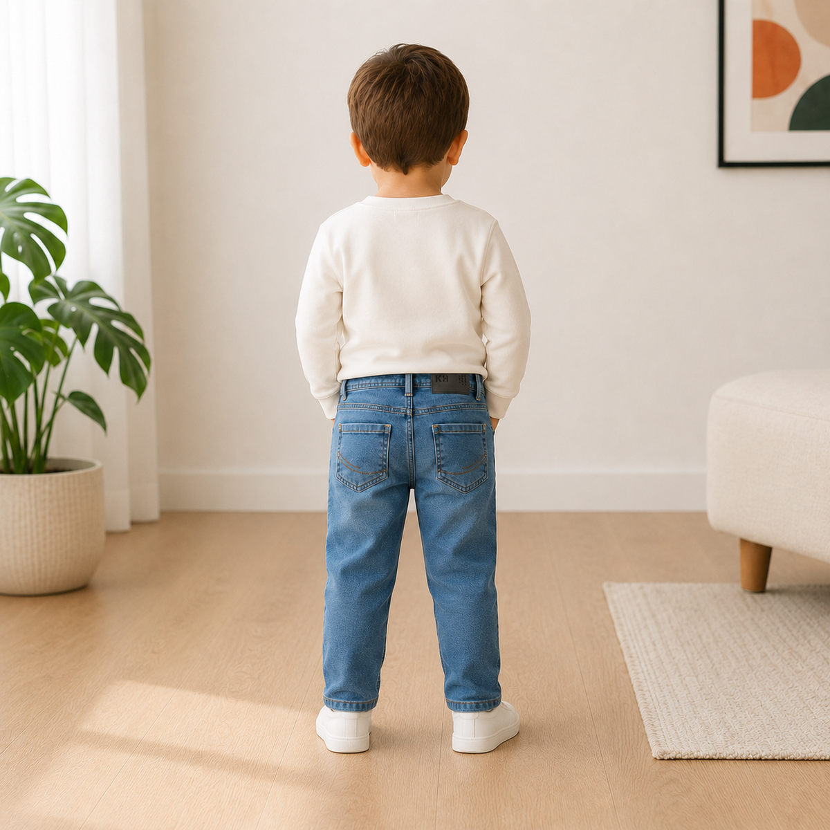 Blugi Baieti Crash Light Denim